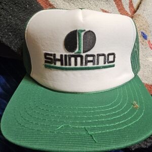 Vintage Shimano Fishing Advertising Snap Back Trucker Cap